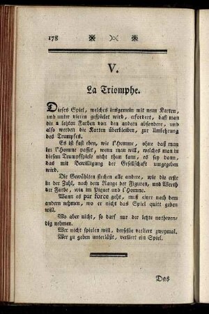 V. La Triomphe.