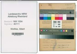 Entnazifizierung Albert Wothke , geb. 04.02.1897 (Vertreter)