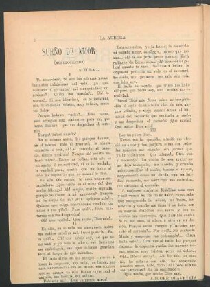 Sueño de amor : (Monologeando)