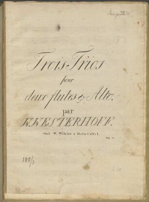 Trois Trios pour deux flutes & Alto.