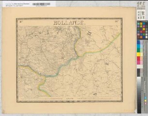 Nouvelle Carte de la Hollande, d'apres Krayenhoff et les meilleures cartes connues. 24 feuilles. Etablissement Géographique de Bruxelles, Fondé par Ph. Vander Maelen. Blatt 16. Oldenzaal.