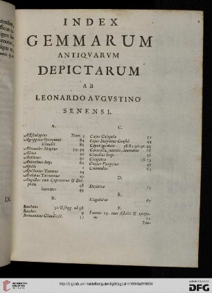 Index gemmarum