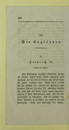 VI. Die Englaender