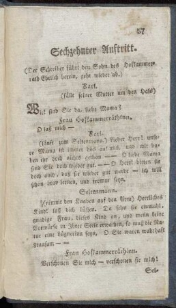 Sechzehnter Auftritt. - Siebenzehnter Auftritt.