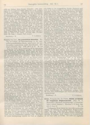 150-152 [Rezension] Zange, Friedrich, Didaktik und Methodik des evangelischen Religionsunterricht