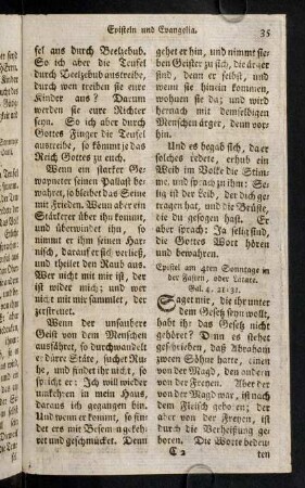 35-47, Epistel am 4ten Sonntage in der Fasten, oder Lätare. - Epistel am Oster-Dienstage.