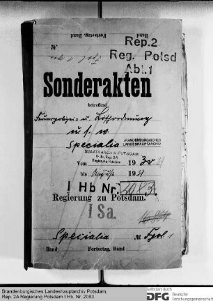 Feuerpolizeiwesen und Löschordnung
