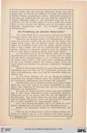 Die Verschiebung der deutschen Kulturzentren
