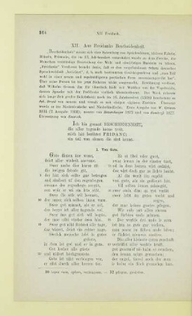 XII. Aus Freidanks Bescheidenheit
