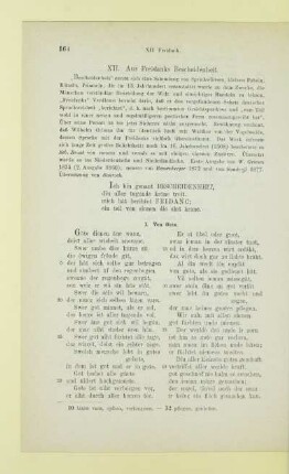 XII. Aus Freidanks Bescheidenheit