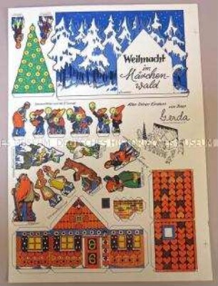 Bastelbogen: Weihnacht im Märchenwald