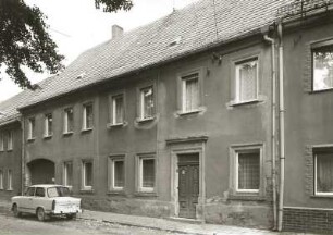 Belgern, Lindenstraße 27. Wohnhaus, Ackerbürgerhaus (1801/1850). Straßenanischt