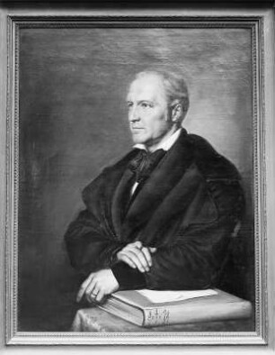 Bildnis des Malers, Arztes und Philosophen Carl Gustav Carus : Julius Hübner (1806-1882). Bildnis des Malers, Arztes und Philosophen Carl Gustav Carus. Öl/Leinwand, 93 x 74 cm