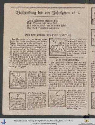 Beschreibung der vier Jahrszeiten 1836.
