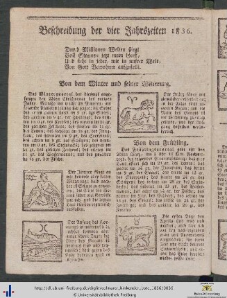Beschreibung der vier Jahrszeiten 1836.