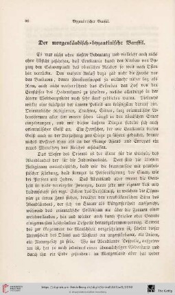 Der morgenländisch - byzantinische Baustil