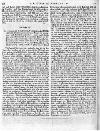 Behr, K.: Diätetik für Frauenzimmer und Kinder im gesunden und kranken Zustande. Stuttgart: Hoffmann 1836