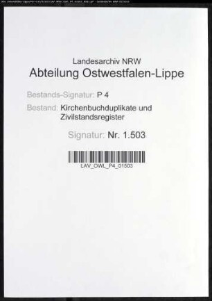 Kirchenbuchduplikate der katholischen Gemeinde (G 1779-1807). (Gemeinde: Benninghausen, katholische Gemeinde)