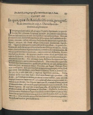 Caput IIX. In quo, quae de Antichristi ortu, progressu, ac interitu in cap. 7. Danielis continentur, explicantur.