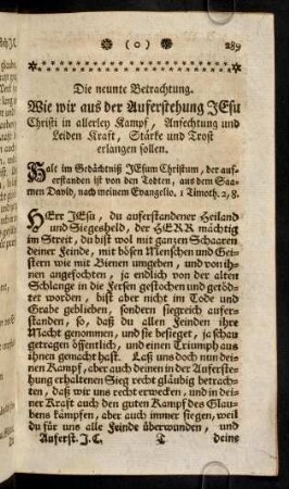 289-310, Die neunte Betrachtung