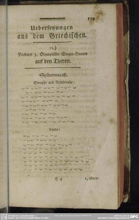 Uebersetzungen aus dem Griechischen