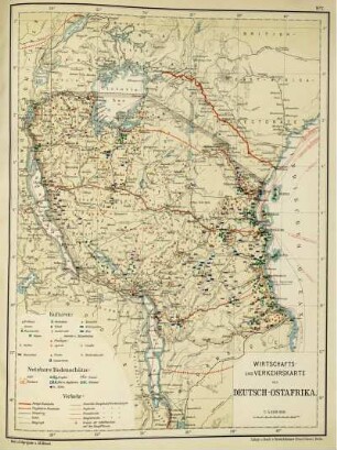 Nr. 7: Wirtschafts- und Verkehrskarte von Deutsch-Ostafrika