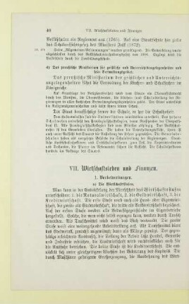 VII. Wirtschaftsleben und Finanzen