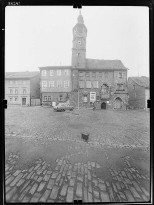 Weißensee, Marktplatz 26. Rathaus (Baubeginn um 1200). Marktfront