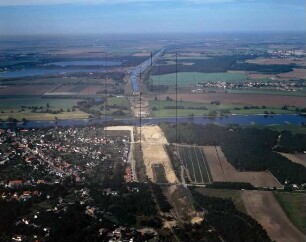 Baustelle Mittellandkanal bei Hohenwarthe : Blickrichtung Westen