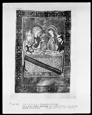 Psalter aus Aldersbach — Grablegung Christi, Folio 12recto