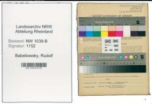 Entnazifizierung Rudolf Babeliowsky , geb. 20.12.1912 (Buchhalter)