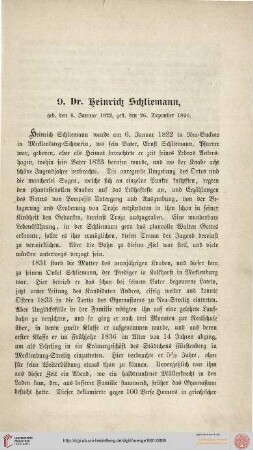9. Dr. Heinrich Schliemann