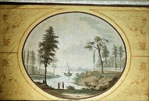 Supraporte mit Flußlandschaft