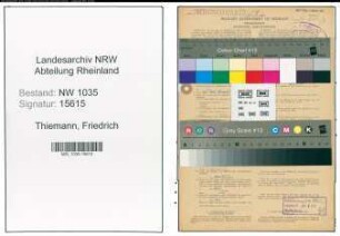 Entnazifizierung Friedrich Thiemann , geb. 15.11.1895 (Angestellter)