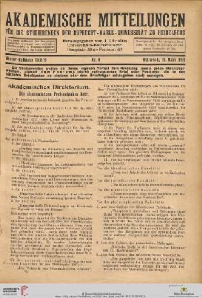 Nr. 6 (19. März 1919)