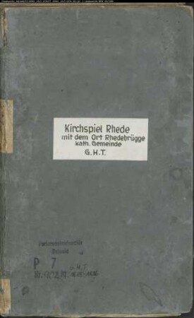 Kirchenbuchduplikate des Katholischen Kirchspiels Bauerschaft Rhedebrügge (GHT 1815-1836). (Gemeinde: Rhede, Rhedebrügge)