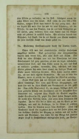 Eroberung Constantinopels durch die Tuerken 1453