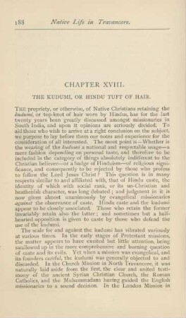 Chapter XVIII. The Kudumi, or Hindu tuft of hair