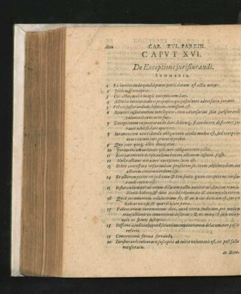 Caput XVI. De Exceptione iurisiurandi.