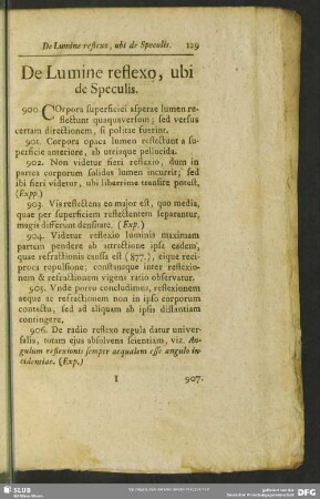 De Lumine reflexo, ubi de Speculis