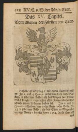 Das XV. Capitel. Vom Wapen des Fürsten von Croy