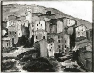 Landschaft in Dalmatien : Landschaft in Dalmatien. Ölgemälde; 35 x 44 cm (vor 1944; V. Popescu). Kunst aus Rumänien, Berlin Juni/Juli 1966