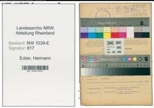 Entnazifizierung Hermann Ecker , geb. 20.12.1911 (Kaufmann)