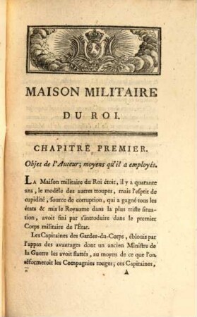 Maison militaire du Roi