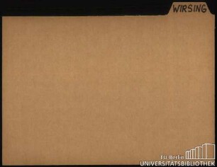WIRSING(-KOHL): Allgemein