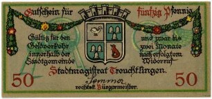 Geldschein / Notgeld, 50 Pfennig, 1918?