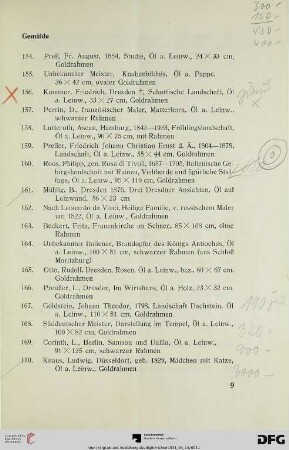 Gemälde (Nr. 154-187)