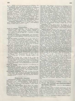 Eingesandte Literatur