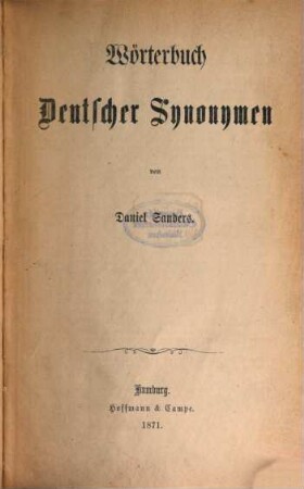 Wörterbuch deutscher Synonymen