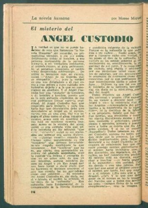 El misterio del Angel Custodio : La novela humana